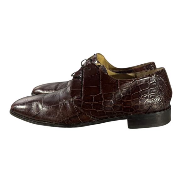 Florsheim Imperial Barletta Dress Shoes Men’s 11.5 D Brown Leather Alligator - Picture 5 of 9
